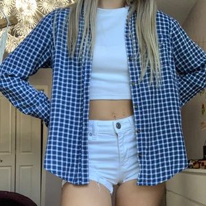 Blue and White Flannel